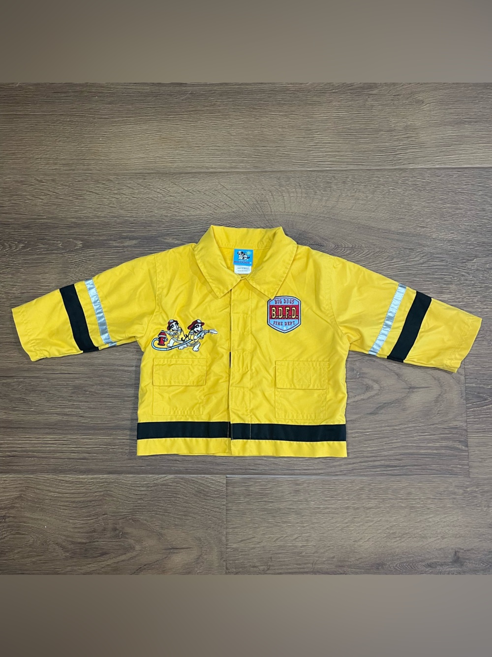Vintage Little Big Dogs Embroidered Firefighter Lightweight Jacket 6-12 Months